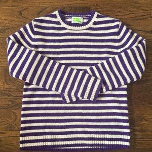 From Future Purple and White Striped Women's Sweater